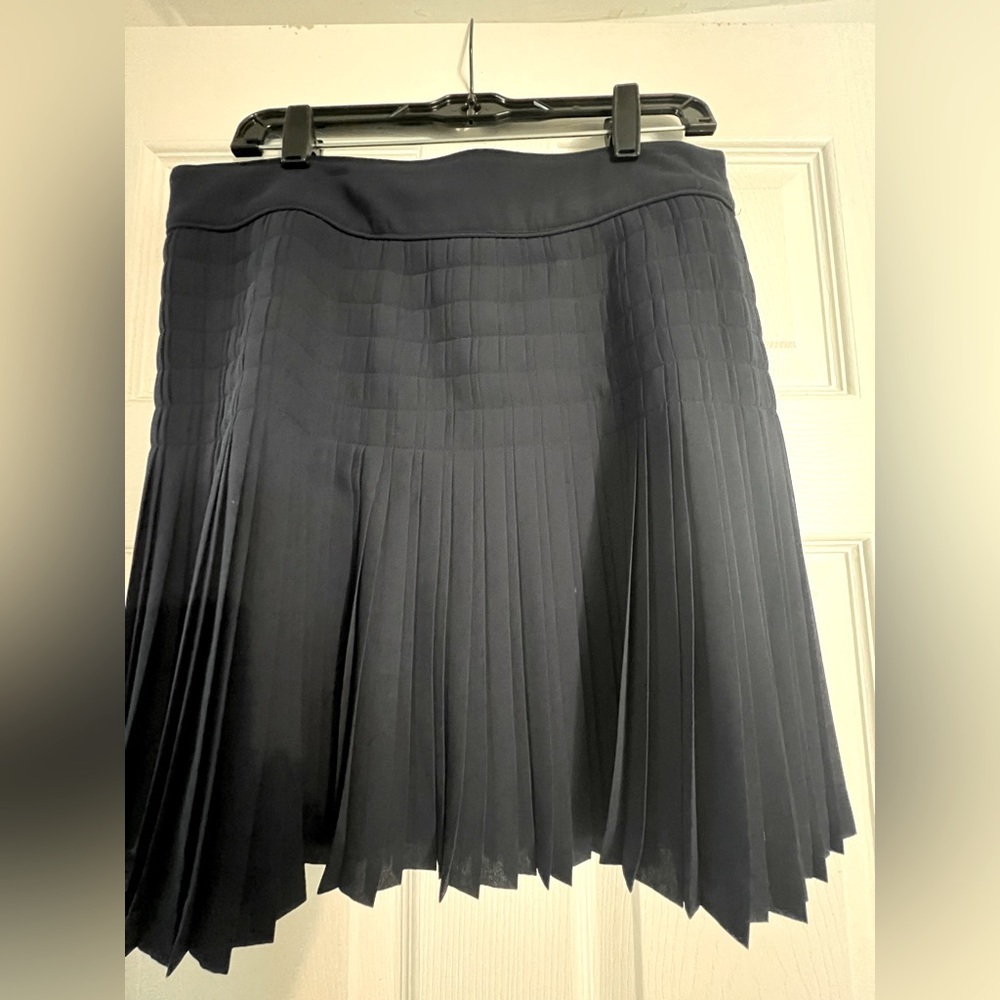 J. Crew Pleated Navy Blue Skirt NWOT, Sz 8
